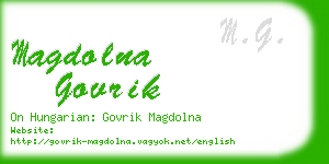 magdolna govrik business card